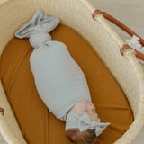 Rib Knit Swaddle Blanket - Ash