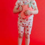 2pc Short Sleeve Pajama Set - Strawberry