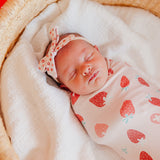 Ribbon Baby Bow - Strawberry