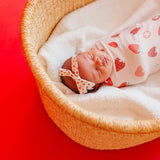 Ribbon Baby Bow - Strawberry
