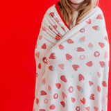 Three-Layer Jumbo Quilt - Strawberry