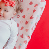Premium Knit Diaper Changing Pad Cover - Strawberry