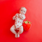 Long Sleeve Bodysuit - Strawberry