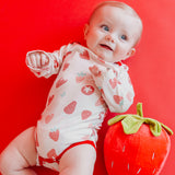 Long Sleeve Bodysuit - Strawberry