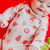 Long Sleeve Bodysuit - Strawberry