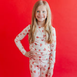 2pc Long Sleeve Pajama Set - Strawberry