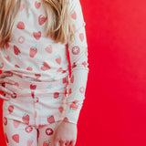 2pc Long Sleeve Pajama Set - Strawberry