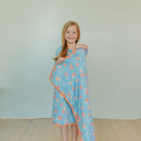 Premium Big Kid Hooded Towel - Clementine