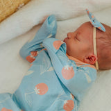 Newborn Knotted Gown - Clementine