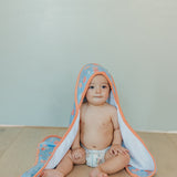 Premium Baby Knit Hooded Towel - Clementine