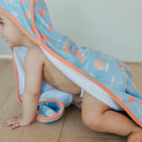 Premium Baby Knit Hooded Towel - Clementine