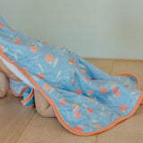 Premium Baby Knit Hooded Towel - Clementine