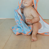 Premium Baby Knit Hooded Towel - Clementine