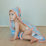 Premium Baby Knit Hooded Towel - Clementine