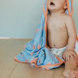 Premium Baby Knit Hooded Towel - Clementine