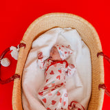Top Knot Hat - Strawberry