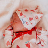 Top Knot Hat - Strawberry