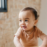 Short Sleeve Bodysuit - Pecan
