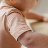 Short Sleeve Bodysuit - Pecan
