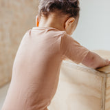 Short Sleeve Bodysuit - Pecan