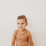 2pc Long Sleeve Pajama Set - Pecan
