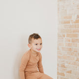 2pc Long Sleeve Pajama Set - Pecan