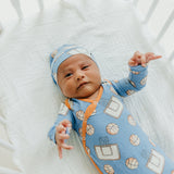 Newborn Knotted Gown - Dunk