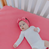 Premium Knit Fitted Crib Sheet - Flamingo