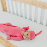 Newborn Knotted Gown - Flamingo