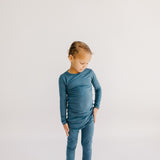 2pc Long Sleeve Pajama Set - Steel