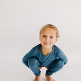 2pc Long Sleeve Pajama Set - Steel