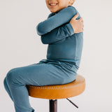 2pc Long Sleeve Pajama Set - Steel
