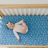 Premium Knit Fitted Crib Sheet - Birdie