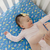 Premium Knit Fitted Crib Sheet - Birdie
