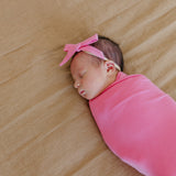 Ribbon Baby Bow - Flamingo