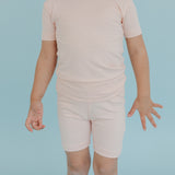 2pc Short Sleeve Pajama Set - Blush