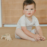 2pc Short Sleeve Pajama Set - Oat