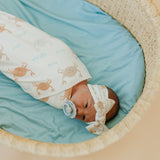 Knit Headband Bow - Tide