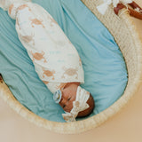 Knit Headband Bow - Tide