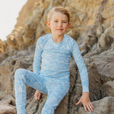 2pc Long Sleeve Pajama Set - Surf
