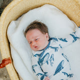 Newborn Knotted Gown - Cove