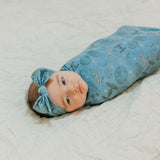 Knit Headband Bow - Starships