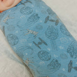 Knit Swaddle Blanket - Starships