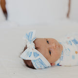 Knit Headband Bow - The Polar Express