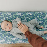 Premium Knit Diaper Changing Pad Cover - Jurassic Park