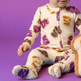 Zip-up Footie - Peanut Butter and Jelly