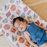 Premium Knit Diaper Changing Pad Cover - Disney Pixar Bumper Stickers