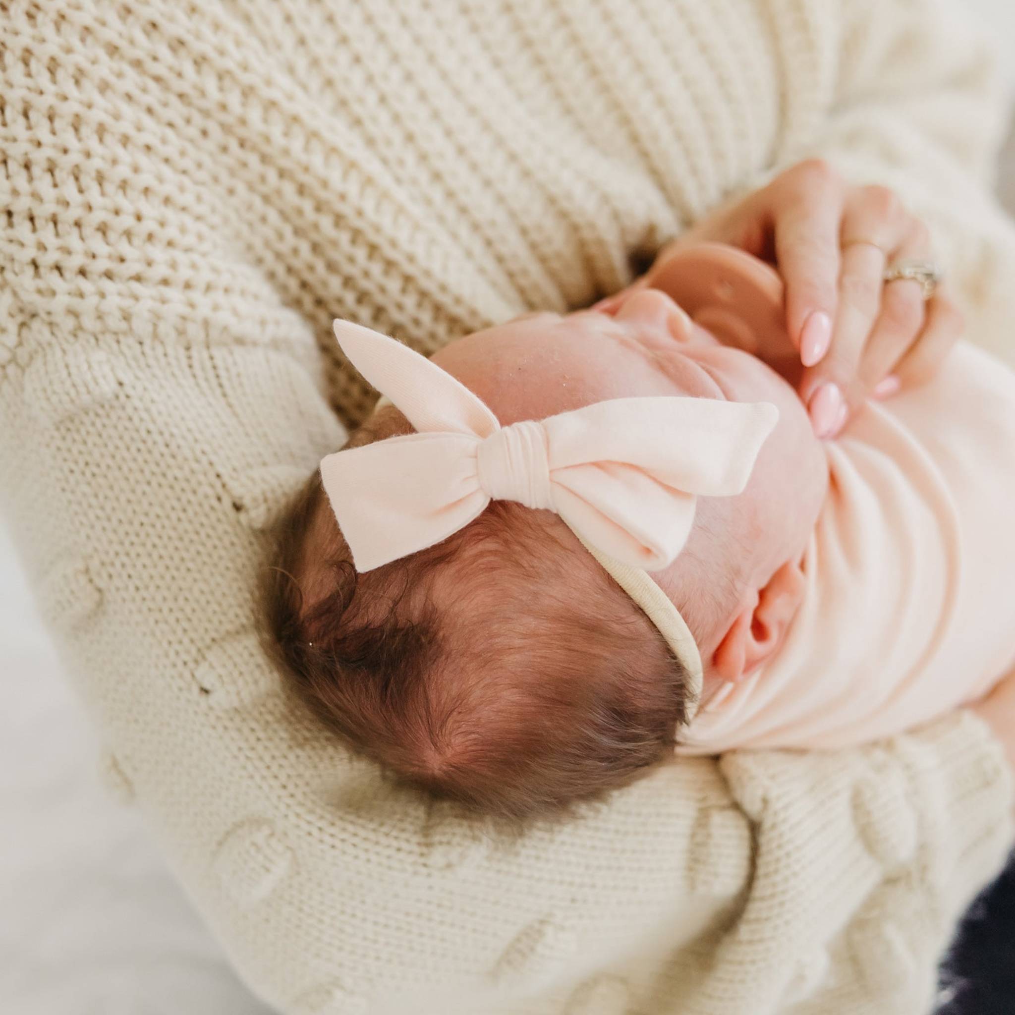 Classic Nylon Bow - Blush