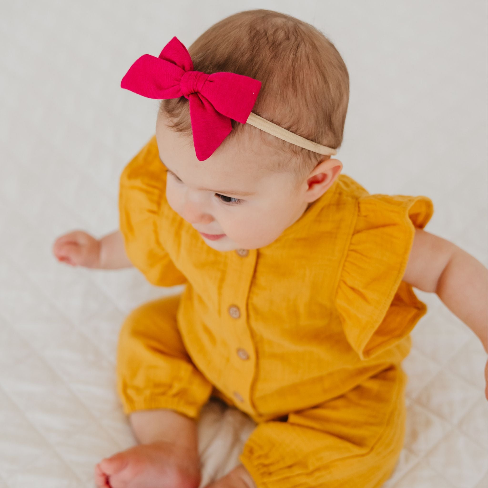 Classic Nylon Bow - Raspberry