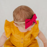 Classic Nylon Bow - Raspberry